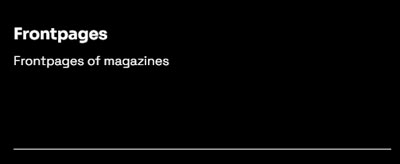 FRONTPAGES